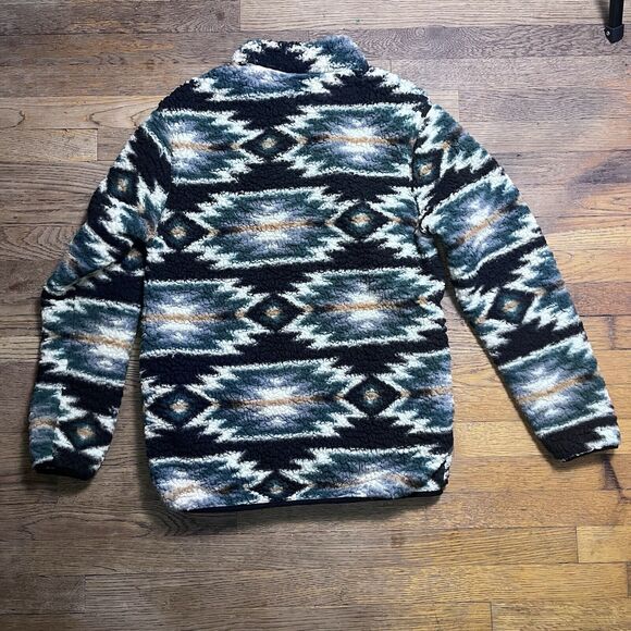 Home Free Aztec Design Pull Over Teddy Cozy OHIO Sweatshirt Sweater Size Medium - Picture 15 of 15